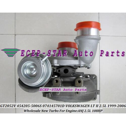 GT2052V 454205-5006S 454205-0006 454205 074145701D Turbo Turbocharger For VOLKSWAGEN VW LT II 2DM 2.5L 1999-06 Engine ANJ 108HP