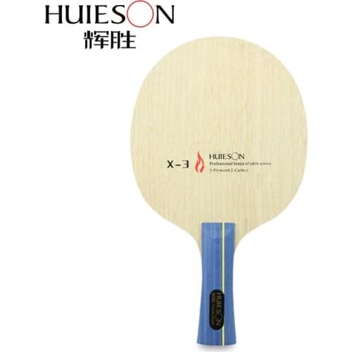 Huieson 7 Ply Hybrid Carbon Table Tennis Racket Blade Soft Limba Surface Big Central Candlenut Blade for Loop killing Player X3