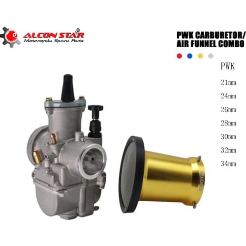 Alconstar Universal 28 30 32 34mm Motorcycle Carburetor Power Jet Dirt Bike 4T PWK Carburador with Air Filter 125cc 150cc 250cc