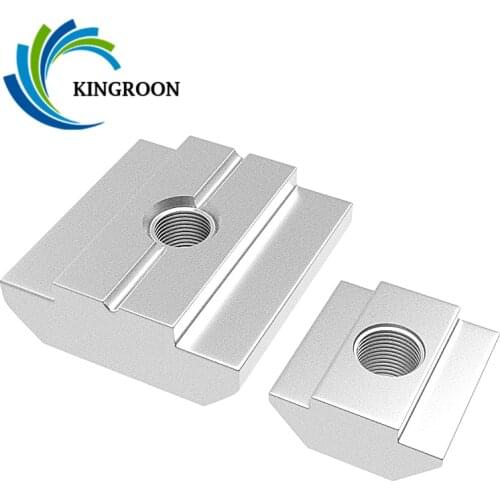 KINGROON 20pcs 40pcs M4 M5 M6 T Block Square nuts T-Track Sliding Hammer Nut for Fastener Aluminum Profile 2020 3030 3D Printer