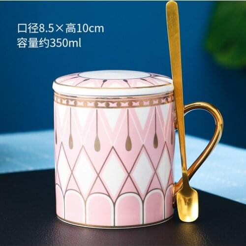 Creative Irregular Ceramic Coffee Cup with Gold Handle Handmade Pottery Tea Cup Travel Kitchen Tableware Nordic Home Coffee Cup