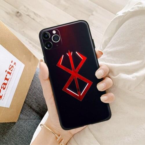 Berserk logo emblem anime manga For iPhone se 6 6s 7 8 plus x xr xs 11 pro max soft silicone phone case cover shell