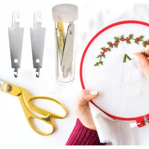 Small Needle Threader with Bottle Cross Stitch Sewing Needle Threading Device DIY Art Craft Eco-friendly Cross Stitch