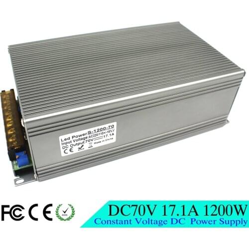 New Arrive DC70V 17.1A 1200W Switching Power Supply Driver AC 110V 220V To DC 70V SMPS For Stepper CNC CCTV Motor Machine