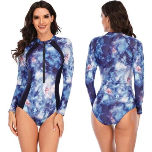 Summer New Print One-piece Diving Bikini Slim Beach Swimming Suit 2021 Women Sexy Bathing Swimwear Surfing Sunscreen Swimsuit