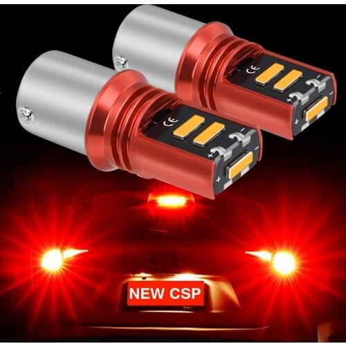 2Pcs New 1157 BAY15D P21/5W Super Bright CSP LED Bulbs Car Brake Lamps Turn Signals Auto Daytime Running Lights Red White Yellow