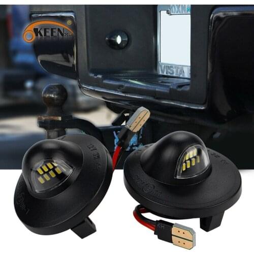 OKEEN 2pcs Car LED License Plate Light For Ford F150 F250 Ranger Bronco Reverse Backup Rear Lamp White Pickup Truck Led Light