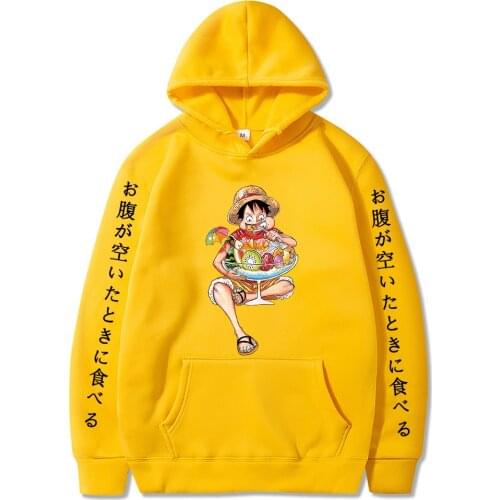 One Piece Funny Cartoon Leisure Harajuku Long Sleeves Unisex 2021 New Thermal Pullovers Autumn Winter Sweatshirts