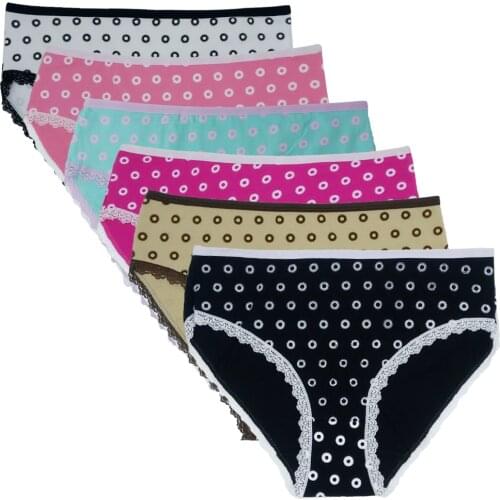 Womens panties Large size lady mum pants Calcinha pure color cotton Underwear womens Big yards lingerie 2XL/3XL/4XL 6 pcs/lot