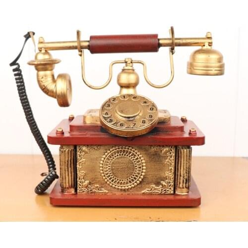 Creativity Telephone landline model ornament artcraft gift collection Retro decor office room house bar club pub Decoration