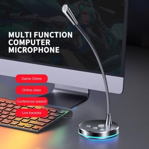 Universal USB Mini Desktop Speech Microphone Computer Mic Stand Desk Microphones TXTB1 For PC Laptop Notebook Accessories