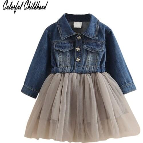 Girls party dresses toddler kids jeans clothes fashion cute baby girls summer autumn hot sell girls dresses children dress 2-12
