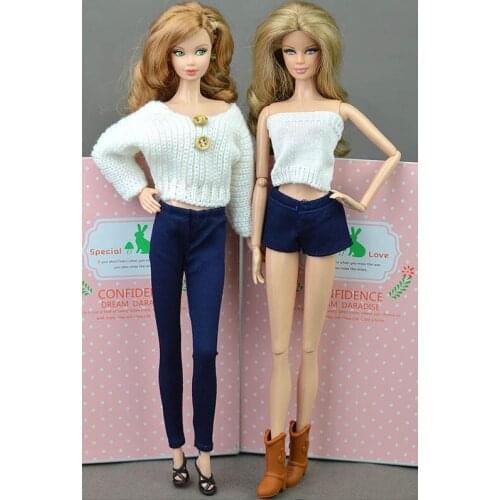 High Quality Elastic Bottoms Trousers Long Pants For Barbie Dolls Clothes Fashion Outfit Shorts For 1/6 BJD Dolls Accessories