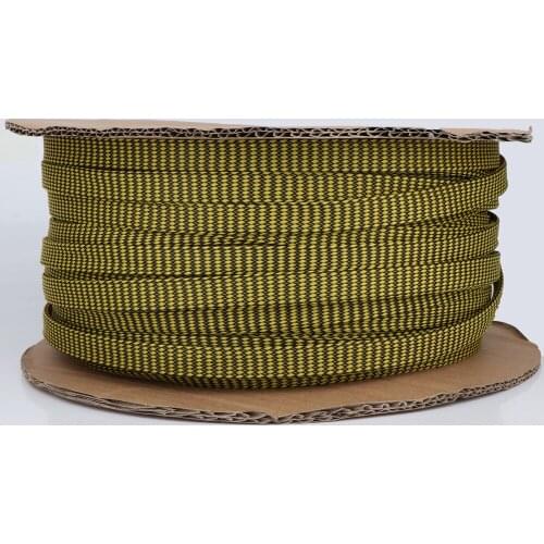 High Quality Set Nylon Sleeve Black & Yellow Nylon Mesh Braided Sleeving For DIY Audio Power Cable