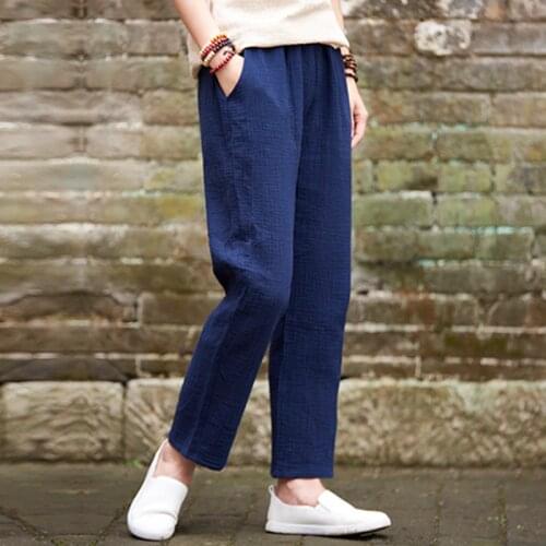 Aransue Spring Summer Women New Fashion Pencil Pants All-Match Elastic Waist Trousers 7 Colors Pantalones Mujer