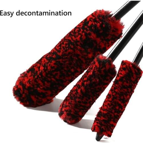 1Pcs Vehicle Wheel Brush Washing Car Tire Rim Cleaning Handle Brush Washing Tool for Car Truck Motorcycle Bicycle Auto Detailing