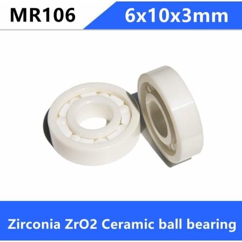 10pcs MR106 full Ceramic bearing 6x10x3 mm Zirconia ZrO2 Ceramic ball bearings 6*10*3