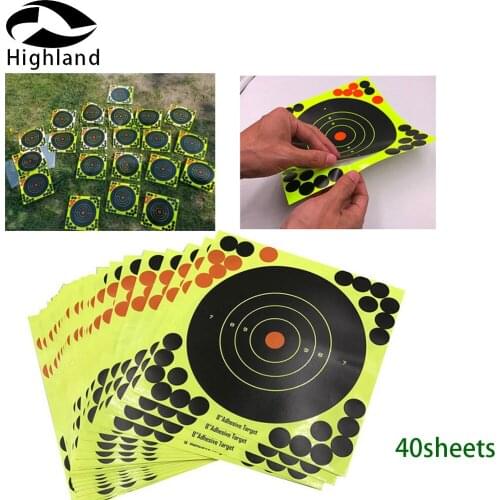 40sheets Splash flower 8Inch Hunting and gun shooting paper targets stickers for AirSoft BB Gun Rifle Pistol Binders