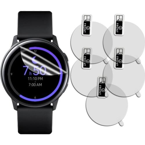 5PCS Ultra Thin TPU Screen Protector For Samsung Galaxy Watch Active SM-R500 Soft Anti-oil Anti-Scratch Full Coverage Film Cover