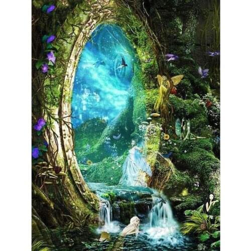 D Diamond Painting Fantasy Picture Of Rhinestones Mosaic Elves Full Square/Round Diamond Embroidery Scenery 5Wall Decoration