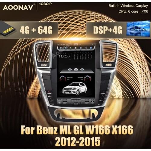 Android car radio For Benz ML GL W166 X166 2012-2015 car multimedia player GPS navigator support Original car system Head unit