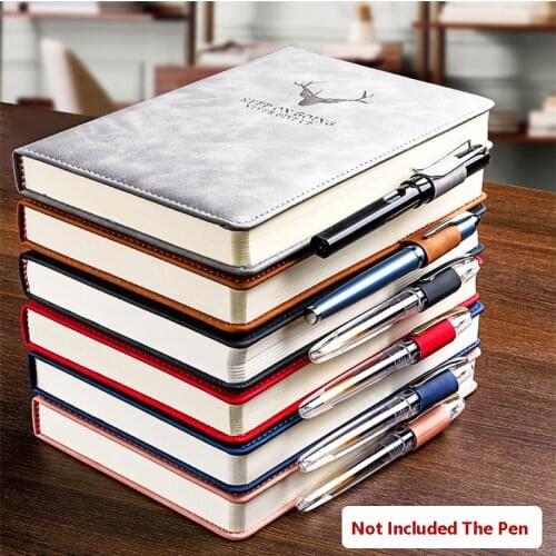 360 Pages Extra-thick Wax-feeling Leather A5 Log Notebook Daily Office Work Notebook Notebook Diary School Supplies
