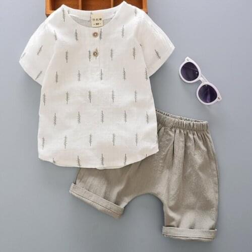 Cotton Baby Boys Clothing Toddler 2pcs Children Suits Summer Baby Kids Clothes Clothing Sets Short Sleeve Boys