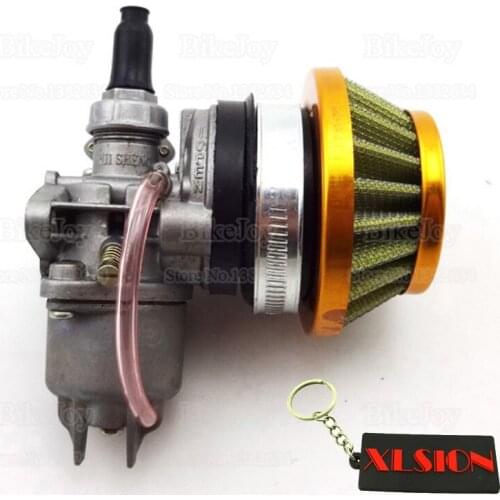 Carburetor Carb Carby + Steel 44mm Air Filter Gold + Stack 47cc 49cc 2 Stroke Mini Moto Dirt Pocket Bike Minimoto ATV Quad