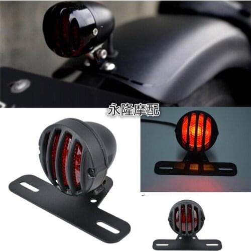 Metal Motorcycle Rear Light Moto Rear Brake Light Nondestructive Installation for Harley Softail Sportster Cafe Racer Universal
