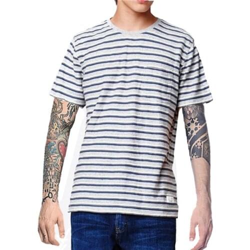 Mens Strip Pocket T Shirt USA Size XL