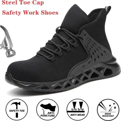 Dropshipping Men Safety Shoes Work Boots Safety Steel Toe Shoes Men Work Sneakers Safety Boots Male Shoes Adult Work Shoes