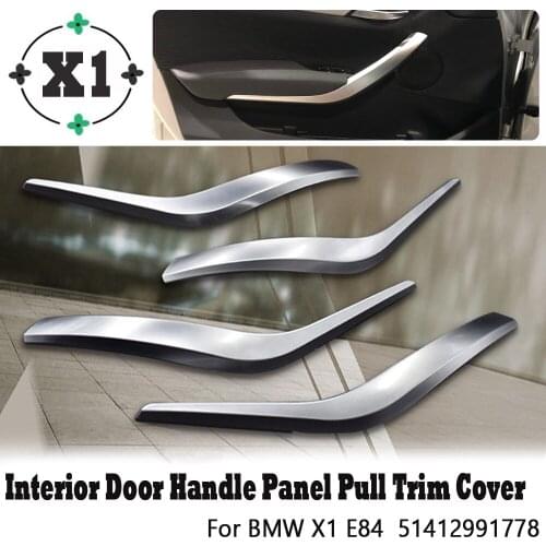 Side Car Inner Door Panel Handle Pull Trim Cover Auto Interior Door Handles Covers For BMW X1 E84 2010-2016 Carbon fiber/Black