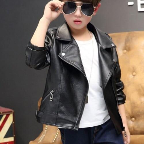 New Boys Coat Leather Baby Jacket Spring Autumn Manteau Garcon Kids Jacket 8NT010