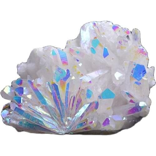 New arrivals feng shui crystal ornaments gemstone natural angel aura clear quartz crystals cluster for home decoration for home