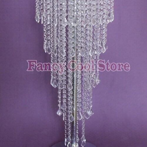 New style Acrylic Crystal Wedding Centerpiece / Table Chandelier (80cm Tall * 35cm Diameter)