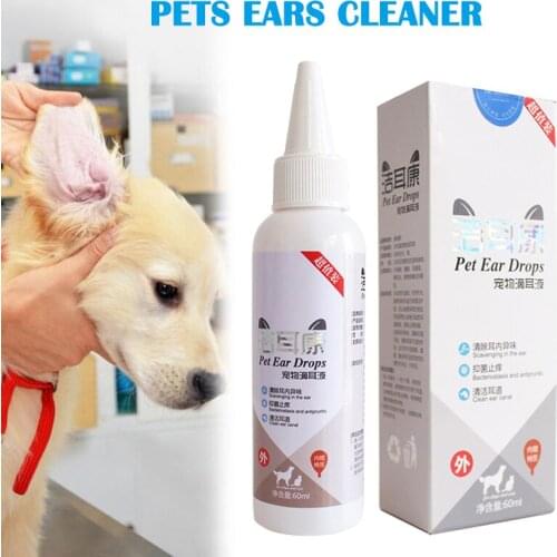Cats Dog Ear Cleaner Pet Ear Drops for Infections Control Yeast Mites Pets Ears Cleaner LB88