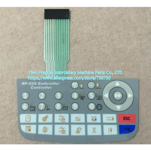 Genuine Richpeace RP-02S Embroider Controller keyboard keypad membrane switch for Richpeace embroidery machine spare parts panel