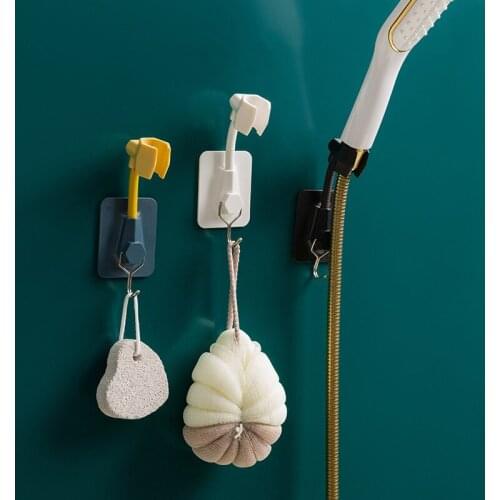 Durable Multifunctional Universal Adjustable Shower Bracket Free Perforation And Traceless Pasting Shower Rask Hooks Storge Tool