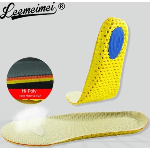 Anti-Slippery Insole Unisex Sport Shoes Pad Thickening Shock Absorption Insole Light Weight Breathable Insoles For Women Men