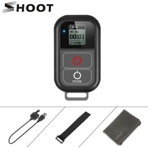 SHOOT for GoPro WiFi Remote Control With Charge Cable Wrist Strap Waterproof Remoter for Go Pro Hero 7 6 5 4 Session Accessory