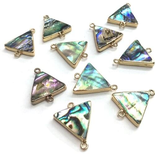 Conch-shell Connector For Jewelry Making Triangle Shell Charms DIY Necklace Bracelet Earring Handiwork Sewing Craft Accessory