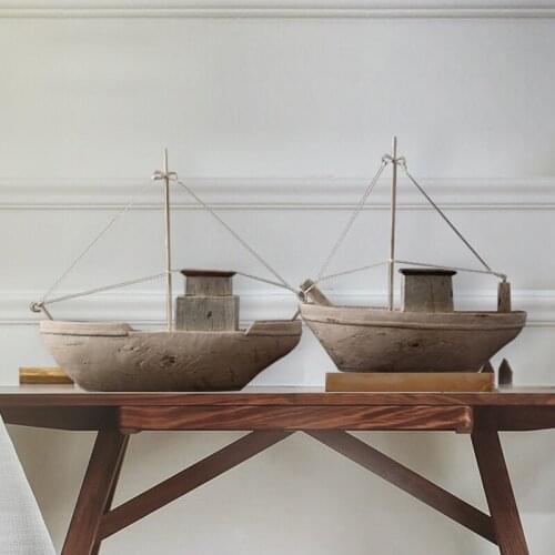 Nordic resin retro hand made luxury Sailing model American village style ship model home furnishing decoration study room deco