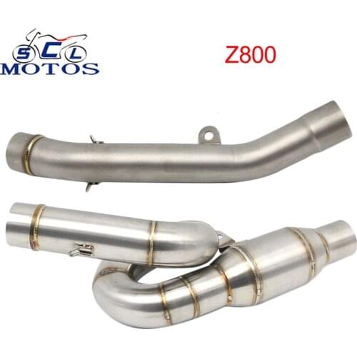 Sclmotos- 50.8mm Stainless Steel Motorcycle Exhaust Middle Pipe Connector Adapter Fit for Kawasaki Z800 2013 2014 2015 2016 2017