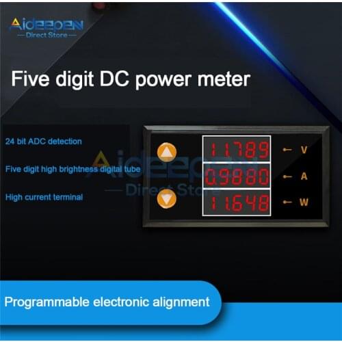 DC 0-200V 0-10A LED Display 5 Bits High Precision Voltage Current Power Meter Tester Amp Volt Voltmeter Ammeter Detector