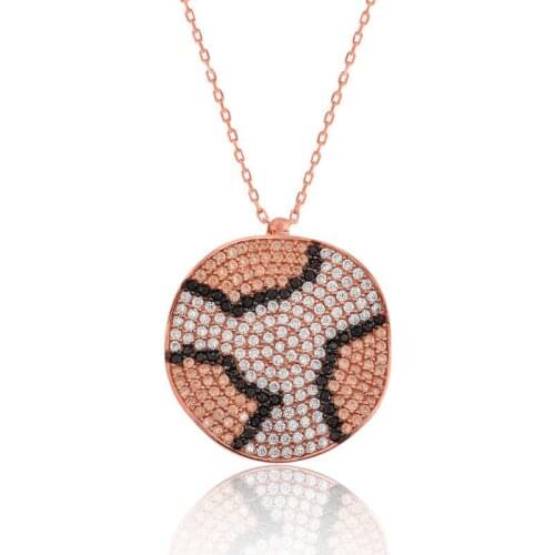 Tevuli 925 Sterling Silver Cubic Zirconia Wavy Lady 'S Necklace