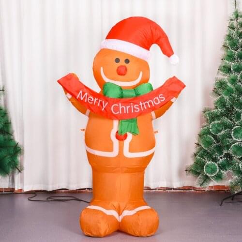 150cm High Christmas Inflatable Santa Claus Snowman Inflatable Garden Yard Christmas Ornaments Xmas New Year Decoration