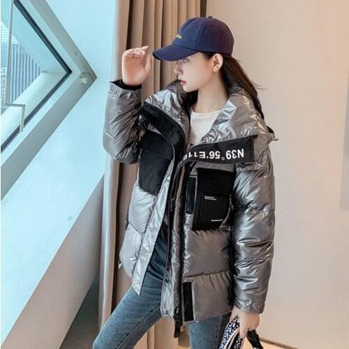 Women Fad Down Jacket Students Thick Parka Hooded Winter Warm Coats For Women Waterproof Loose Down Coat Female chaqueta mujer