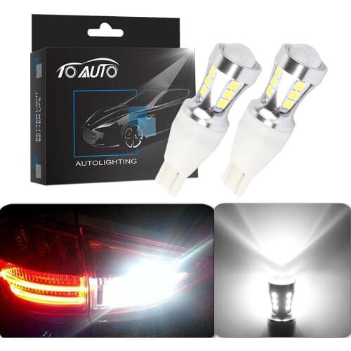 2pcs T15 W16W LED Canbus Bulbs Car Lights 921 912 1000LM Automobiles Backup Reverse Wedge Bulb Turn Signal Light Lamp 6000K 12V