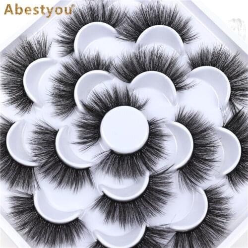 Abestyou Beauty 10pairs Flower Lashes Book Natural Long Eyelashes 3D Fake Mink Hair False Eyelashes Faux Cils Makeup