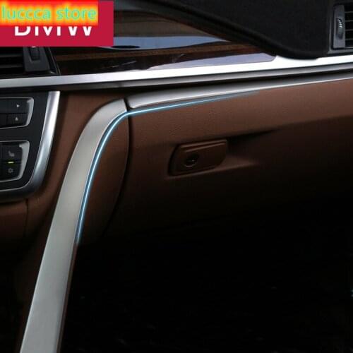 Accessories For BMW 3 4 Series 3GT F30 F32 F34 Car Inner Glove Box Co-pilot Toolbox Sequin Cover Decorative Strips Trim Sticker
